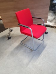 Re-Use stoel HL Lima alu, rood
