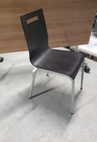 Re-Use stoel HL Oscar HS200 alu, wenge met koppeling