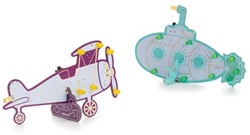 Set met 2 Soldeerkits - Retro Duikboot & Retro Tweedekker